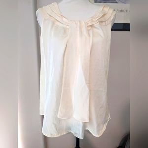 Apostrophe Cream Sleeveless Blouse L